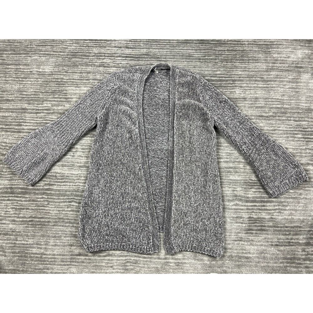 Cato Est 1946 Sweater Womens Xs Gray Soft 100% Polyester Cardigan Open Front
